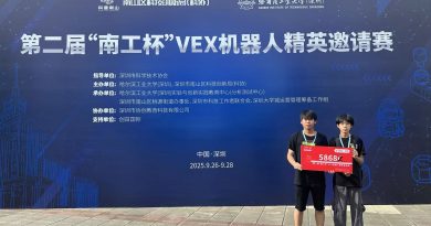 我校VEX機器人團隊參加第二屆“南工杯”VEX機器人精英請賽獲獎！